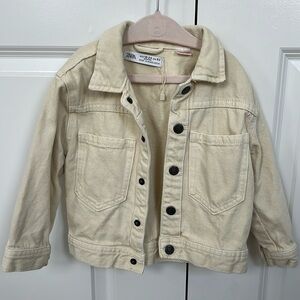 NWOT Zara kids khaki denim jacket